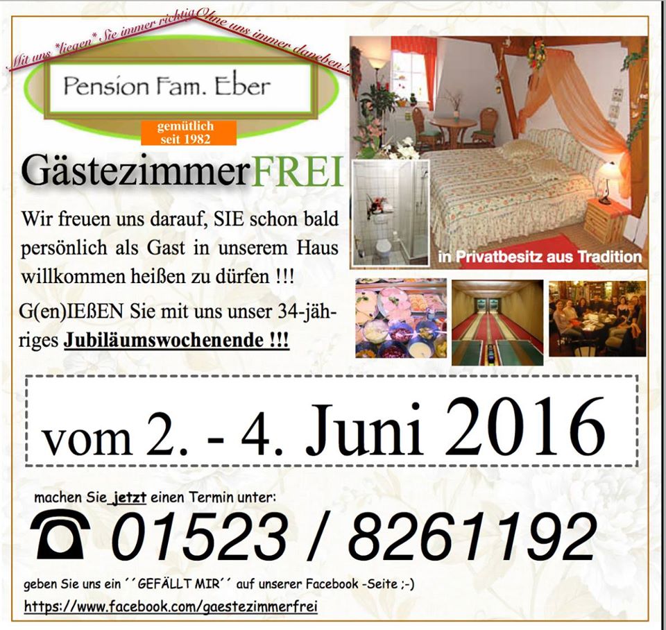 Gästezimmer FREI Flyer